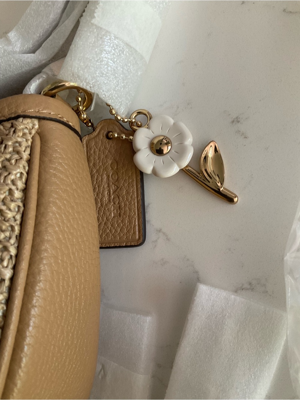 COACH Teri Mini Straw Shoulder Bag NWT - Picture 4 of 6